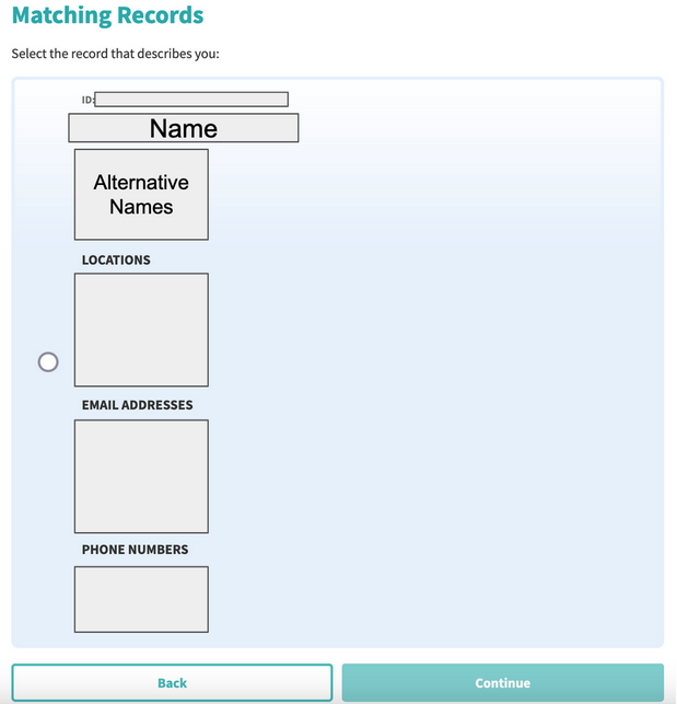 PeopleConnect Removal Guide: Confirm matching records